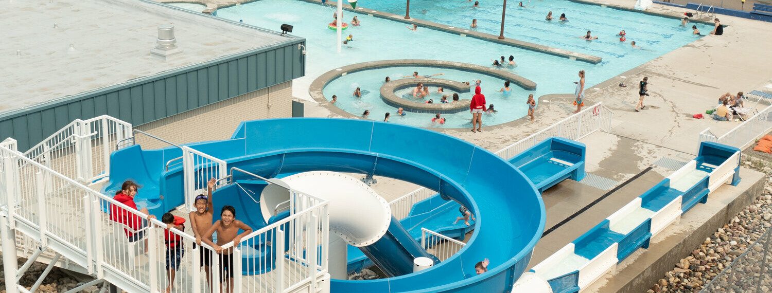 Waterslide at Cardston Swimming Pool