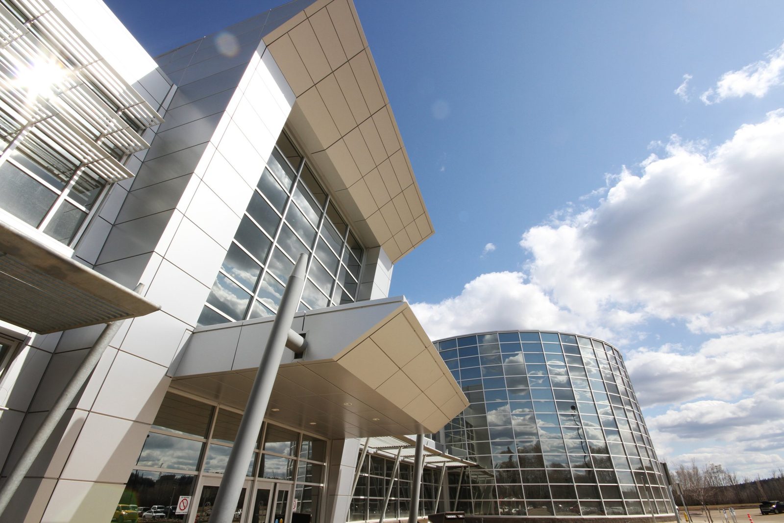 Building exterior at Syncrude Aquatic Centre (MacDonald Island Park)